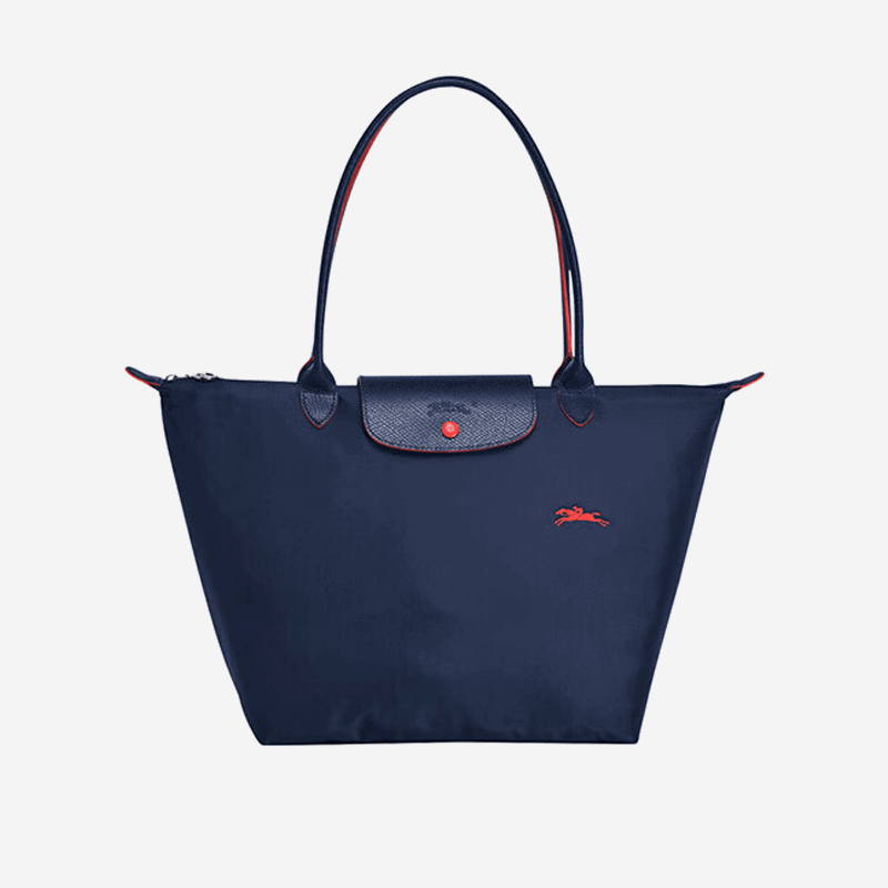 瓏驤（longchamp） longchamp 尼龍 奔馬刺繡 長柄大號 單肩包 1899 619 海軍藍