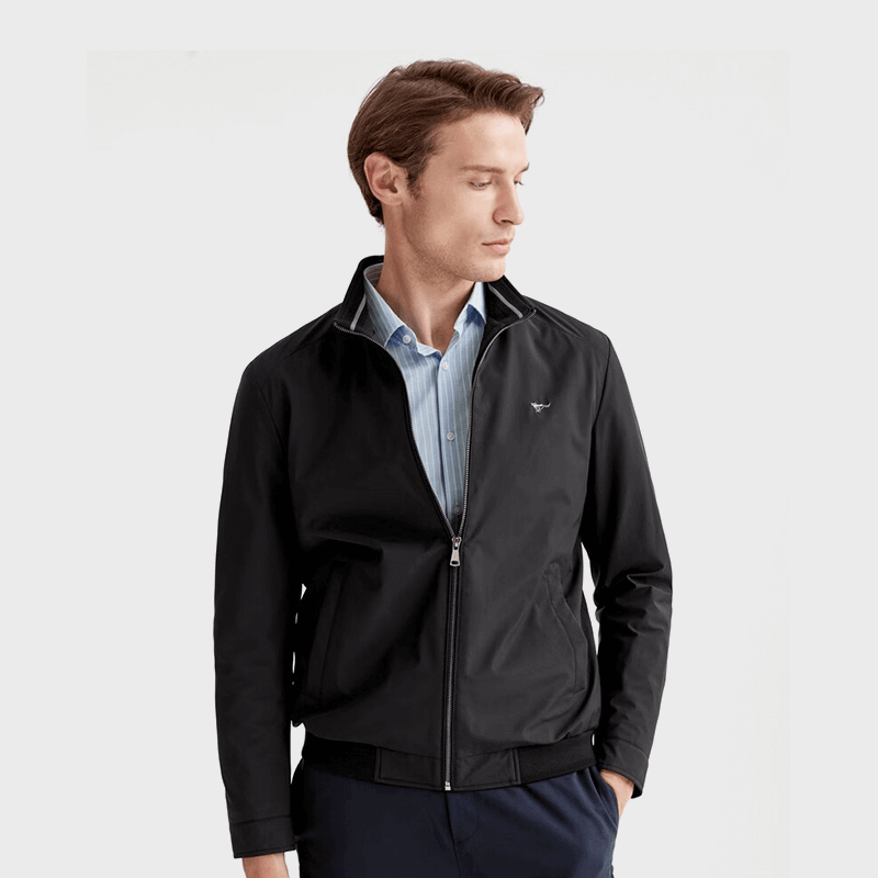 七匹狼夾克男外套時尚休閒立領jacket男裝工裝衣服男上衣 801(米白)1D1D50101040 170/88A/L